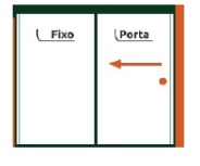 KIT BOX RED.1 FIXO E 1 PORTA - 1,40 L X 1,90 A - BRANCO