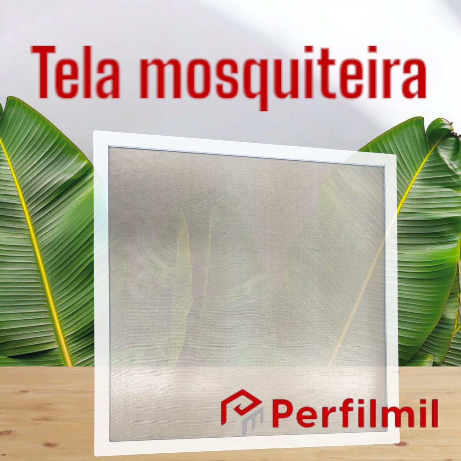 Tela Mosquiteira Montada 80x80 Branca