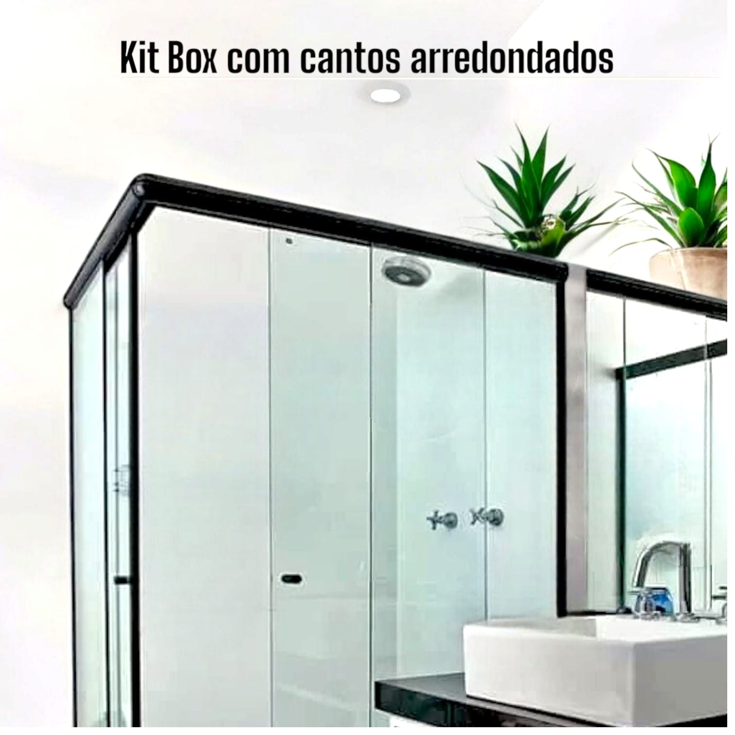 KIT BOX QUAD. CANTO 2 FIXOS E 2 PORTAS - 1,20 L X 1,90 A - BRANCO